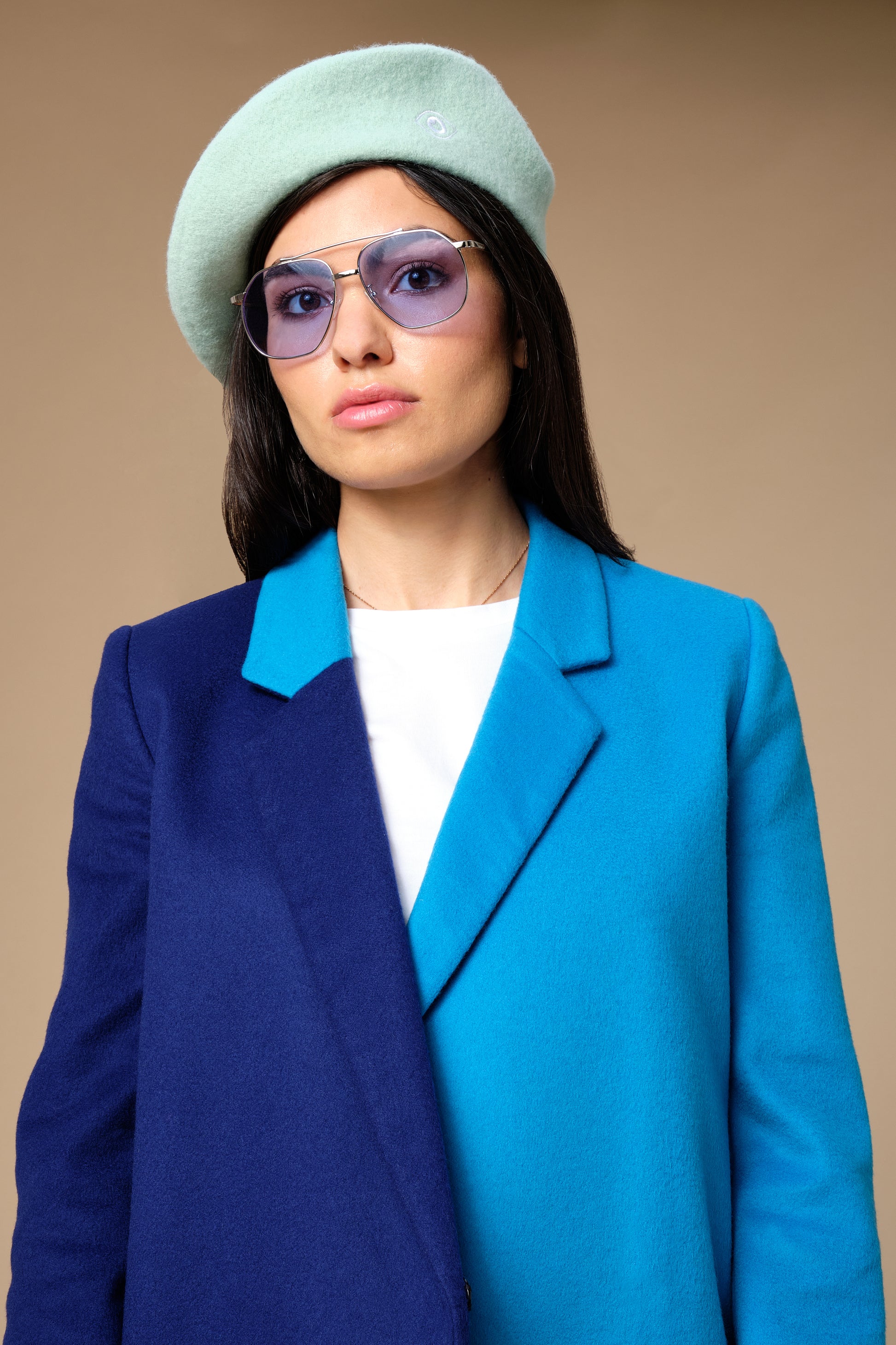 stillsveta two colours wrap coat
