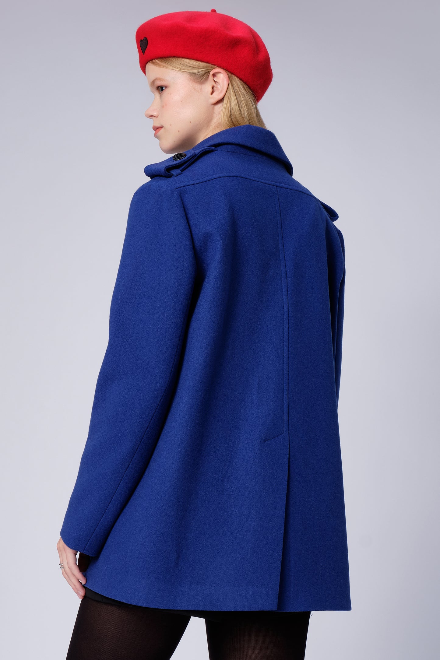 Cobalt blue trench coat