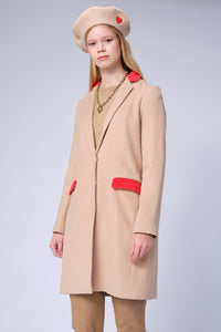 Stillsveta beige coat with red details