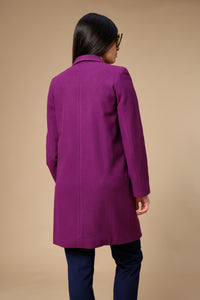 stillsveta purple wool coat with blue eyes embroidery